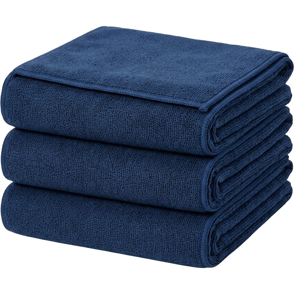 Frose Workout Hand Towel Set Navy 3 Pack